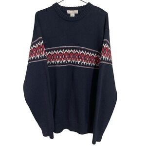 Retreat Sweater Men XL Navy 30% Wool Grandpa‎ Core Pullover Retro